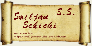 Smiljan Sekicki vizit kartica